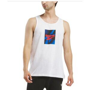 Reebok Men's Graphic Tank Top - White Size XL